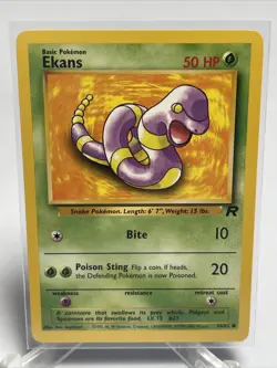 Vintage Pokemon Card Ekans 56/82 Team Rocket Unlimited NM-Mint Condition - Image 2