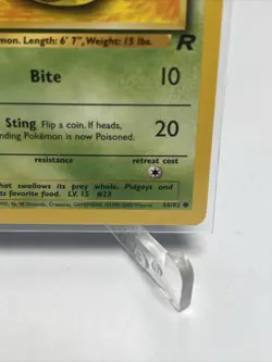 Vintage Pokemon Card Ekans 56/82 Team Rocket Unlimited NM-Mint Condition - Image 5