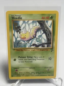 Weedle 100/130 - Base Set 2 - Common Pokemon Card - Near Mint (NM) 2000 - Image 2