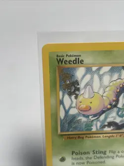 Weedle 100/130 - Base Set 2 - Common Pokemon Card - Near Mint (NM) 2000 - Image 3