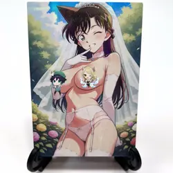 Detective Conan Ran Mouri Sexy Hot Anime Waifu Girl Lewd Goddess Story Art Card - Image 2