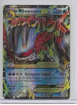 Pokemon M Swampert EX Mega Promo Holo XY87 XY HP220 Individual Card - Image 1