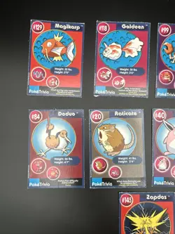 VINTAGE Pokemon PokeTrivia 1999 Burger King - 9 Card Lot - Image 2