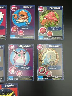 VINTAGE Pokemon PokeTrivia 1999 Burger King - 9 Card Lot - Image 3