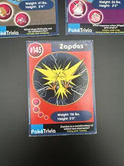 VINTAGE Pokemon PokeTrivia 1999 Burger King - 9 Card Lot - Image 4