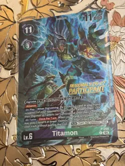 Digimon Card Game Titamon Promo P-209 Regionals 2026 Participant Alt Art - Image 1