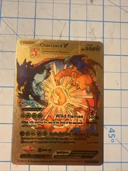 Custom Made Charizard V Gold Foil Fan Art Pokemon Card - Image 1