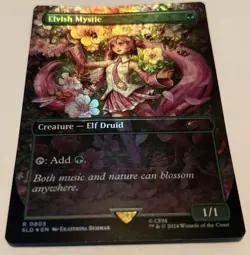 🌟 Elvish Mystic Hatsune Miku Secret Lair Drop RAINBOW 🌈 FOIL 🌟 - Image 1