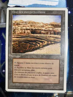 Strip Mine MTG Core Set 4th Edition Regular french white boarder - Image 1