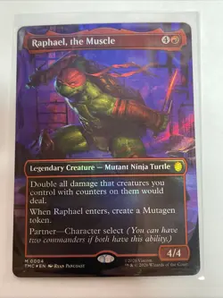 Raphael, the Muscle - Commander: TMNT BORDERLESS FOIL #4 Mythic - Image 1