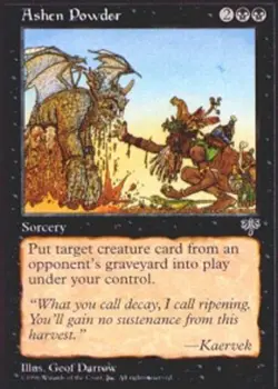 MTG Ashen Powder, Mirage, Damaged, English - Image 1