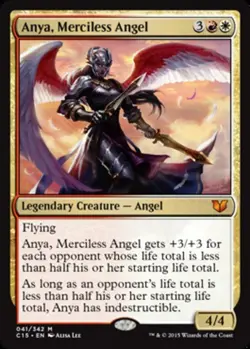 MTG Anya, Merciless Angel, Commander 2015, Heavily Played, English - Image 1