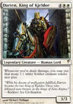 MTG Darien, King of Kjeldor, ColdSnap, Heavily Played, English - Image 1