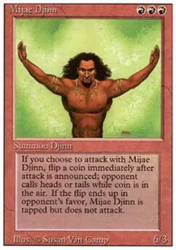 MTG Mijae Djinn, Revised Edition, Heavily Played, English - Image 1
