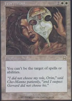 MTG Ivory Mask, Mercadian Masques, Heavily Played, English - Image 1