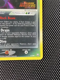 Dark Crobat 3/109 Team Rocket Returns Stamped Pokemon 2004 LP+ - Image 4