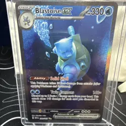 Blastoise ex 200/165 Double Rare Holo Scarlet & Violet 151 Pokemon Card HP 330 - Image 1