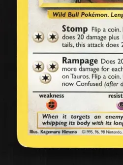 Tauros 47/64 LP Jungle English Pokemon Card TCG - Image 2