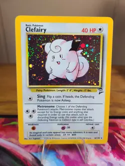 Pokemon TCG Clefairy 5/102 Base Set Holo Rare - Image 1