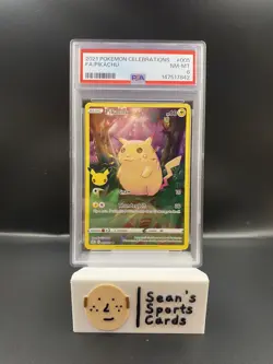 2021 POKEMON CELEBRATIONS #005 FULL ART/PIKACHU PSA 8 - Image 1