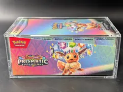 Pokemon SV8.5 Prismatic Evolutions Sealed Booster Bundle Display Case W/ Acrylic - Image 4