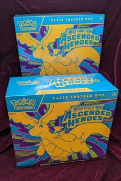 Pokemon Mega Evolutions Ascended Heroes ETB Elite Trainer Box Lot Of 2 - Image 1