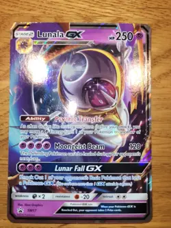 2017 Pokemon # SM17 Lunala GX Legends of Alola Tin SM Black Star Promo EX-NM - Image 1