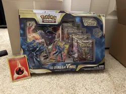 Pokemon TCG Origin Forme Dialga VStar Premium Collection Sword & Shield Pin Box - Image 1
