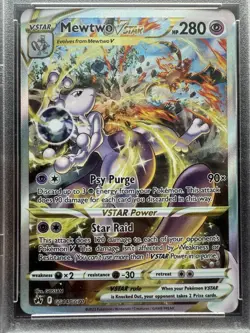 Pokemon Mewtwo VSTAR GG44/GG70 Crown Zenith Ultra Rare Holo PSA 10 - Image 2