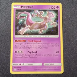 Pokemon TCG- Mewtwo - SM214 - SM Promos (SMP) Black Star Hidden Fates Pin Collec - Image 1