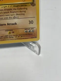 Pokemon TCG Rhyhorn 61/64 Jungle Unlimited Common NM - Image 5