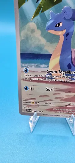 Misty's Lapras 194/182 Illustration Rare Pokemon Destined Rivals NM - Image 5
