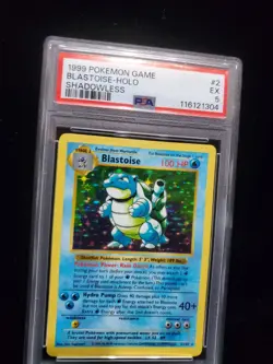 1999 Pokemon Shadowless Blastoise Holo #2/102 EX PSA 5 Base Set - Image 1