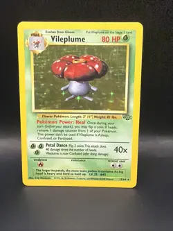 Pokemon TCG Vileplume Jungle 15/64 Holo Unlimited Holo Rare - Image 1