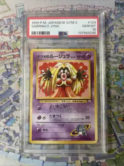 1999 POKEMON JAPANESE GYM 2 #124 SABRINA'S JYNX PSA 10 - Image 1