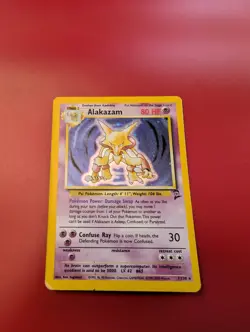 2000 Pokemon—Alakazam #1/130 Base Set 2—Holo Rare Holo (Damaged) - Image 1