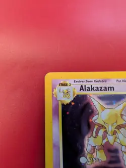 2000 Pokemon—Alakazam #1/130 Base Set 2—Holo Rare Holo (Damaged) - Image 2