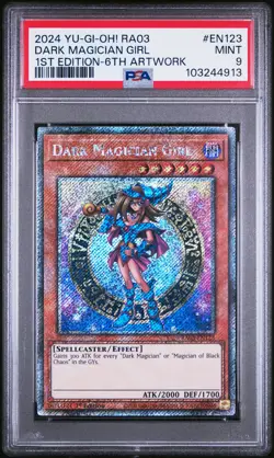 2024 YU-GI-OH! RA03-QUARTER CENTURY BONANZA #EN123 DARK MAGICIAN GIRL PSA 9 - Image 1