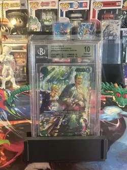 Bandai One Piece Roronoa Zoro SP Foil PRB02-006 The Azure Sea's Seven BGS 10 - Image 1