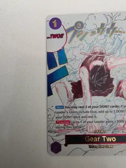 One Piece Luffy Gear Two AA OP11-080 English LP *Whitening on back see pics - Image 4