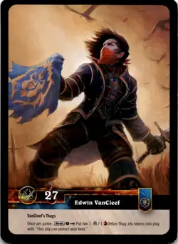 Edwin VanCleef Alternate Art #2 World of Warcraft TCG WOW Timewalkers - Image 2