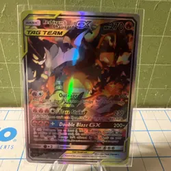 Pocket Monster Reshiram&charizard Gx Fun Fan Art Pokemon Card - Image 1