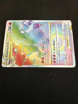 Pokemon TCG Charizard VSTAR Rainbow Secret Rare Card Brilliant Stars 174/172 - Image 4