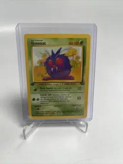 1st Edition Venonat 63/64 Common 1999 GAMEFREAK Jungle Pokemon Card LP/NM - Image 1
