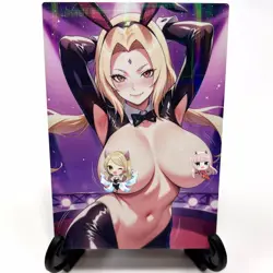 Naruto Tsunade Sexy Hot Anime Waifu Girl Doujin Lewd Goddess Story Holo Art Card - Image 2