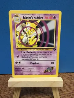 Pokemon TCG Sabrina’s Kadabra 58/132 Gym Challenge Uncommon WOTC Vintage Card - Image 1