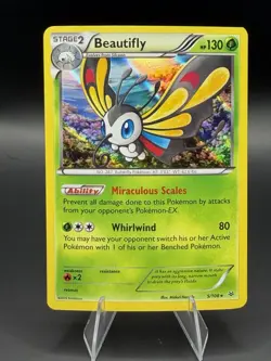Pokemon Card Beautifly XY - Roaring Skies Holo Rare 5/108 NM - Image 1