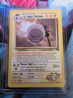 Pokemon TCG Lt. Surge's Electrode 52/132 Gym Challenge Non-Holo Card - Image 1