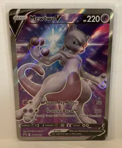 Mewtwo V SWSH229 NM Full Art Promo Rare Pokemon Card - Image 1
