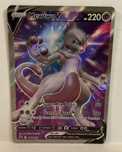 Mewtwo V SWSH229 NM Full Art Promo Rare Pokemon Card - Image 3